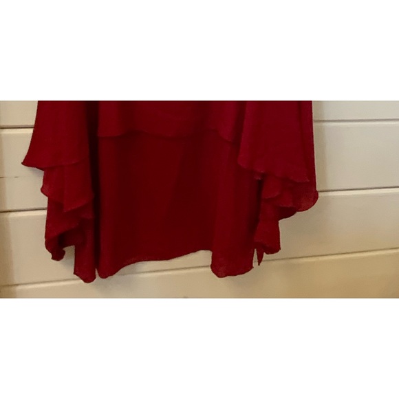 Red Soft Surroundings long sleeve blouse in size large. - Picture 4 of 5